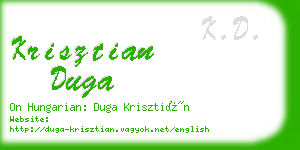 krisztian duga business card